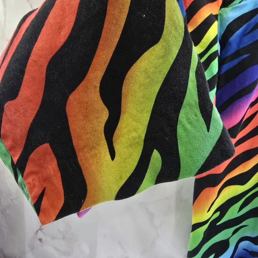 Royal Awesome Pants Mens 36 X 30 Zebra Tiger Rainbow Chino Pride Neon